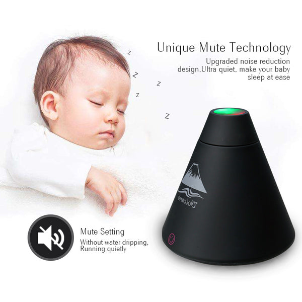 TINTONLIFE Creative Volcano Style USB Ultrasonic Humidifier With Colorful Led Light Essential Oil Aroma Diffuser Auto Off Touch